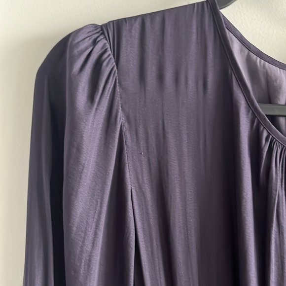 DO+BE Women’s Dress flowy long sleeve, dark purple mini skirt dress - Picture 8 of 13